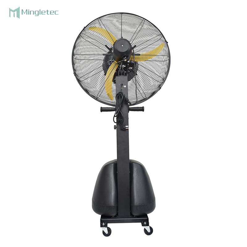 Uso en exteriores Ventilador de niebla oscilante eléctrico de 26 pulgadas con tanque de agua de 60 litros