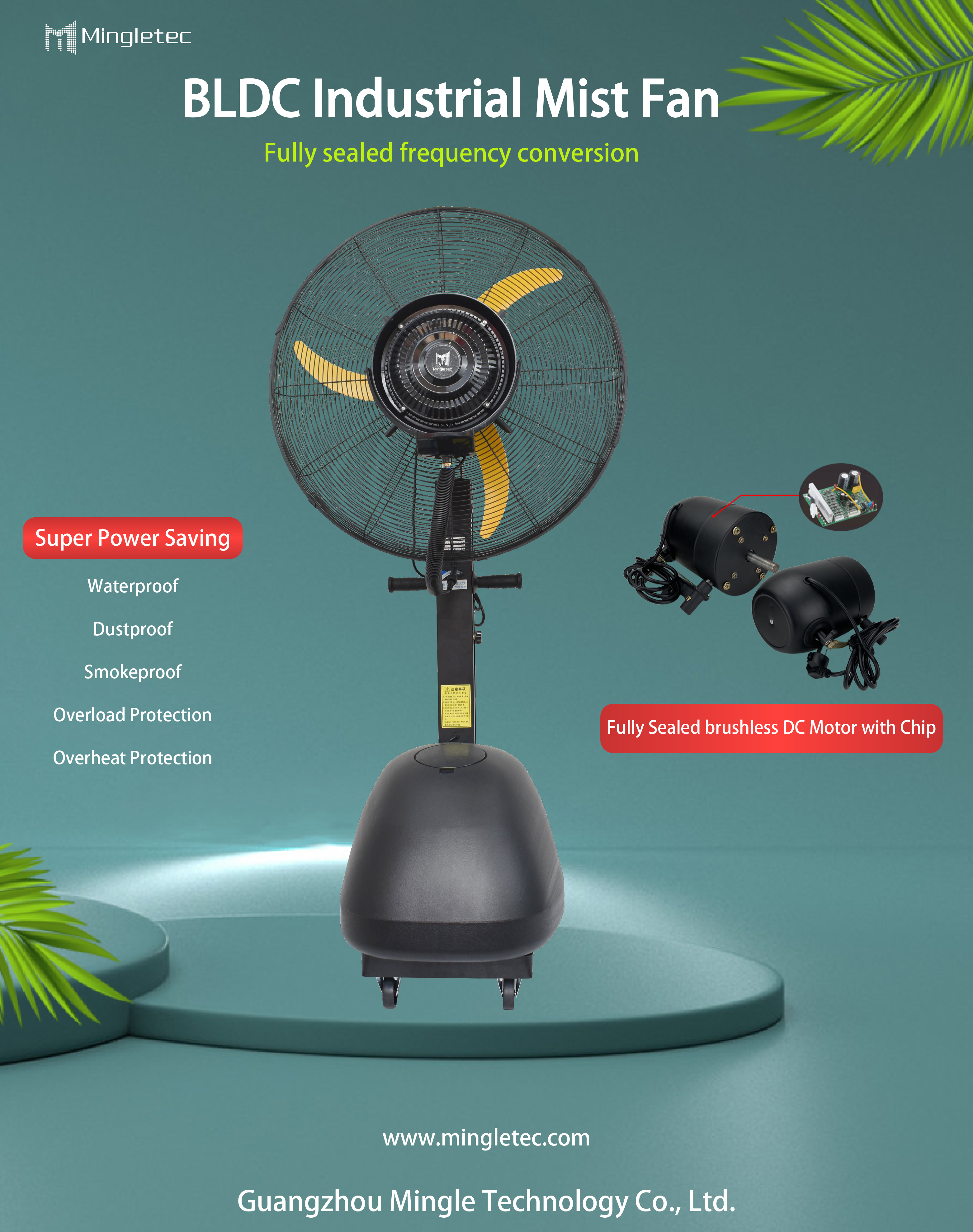 Ventilador de niebla BLDC de gran capacidad de 60 litros