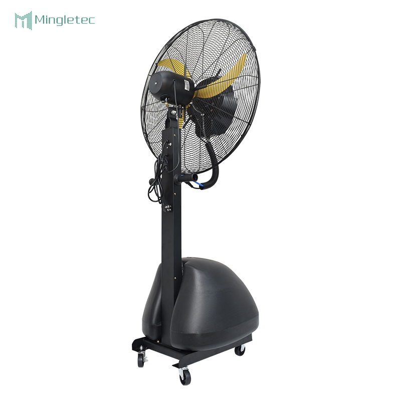 Uso en exteriores Ventilador de niebla oscilante eléctrico de 26 pulgadas con tanque de agua de 60 litros