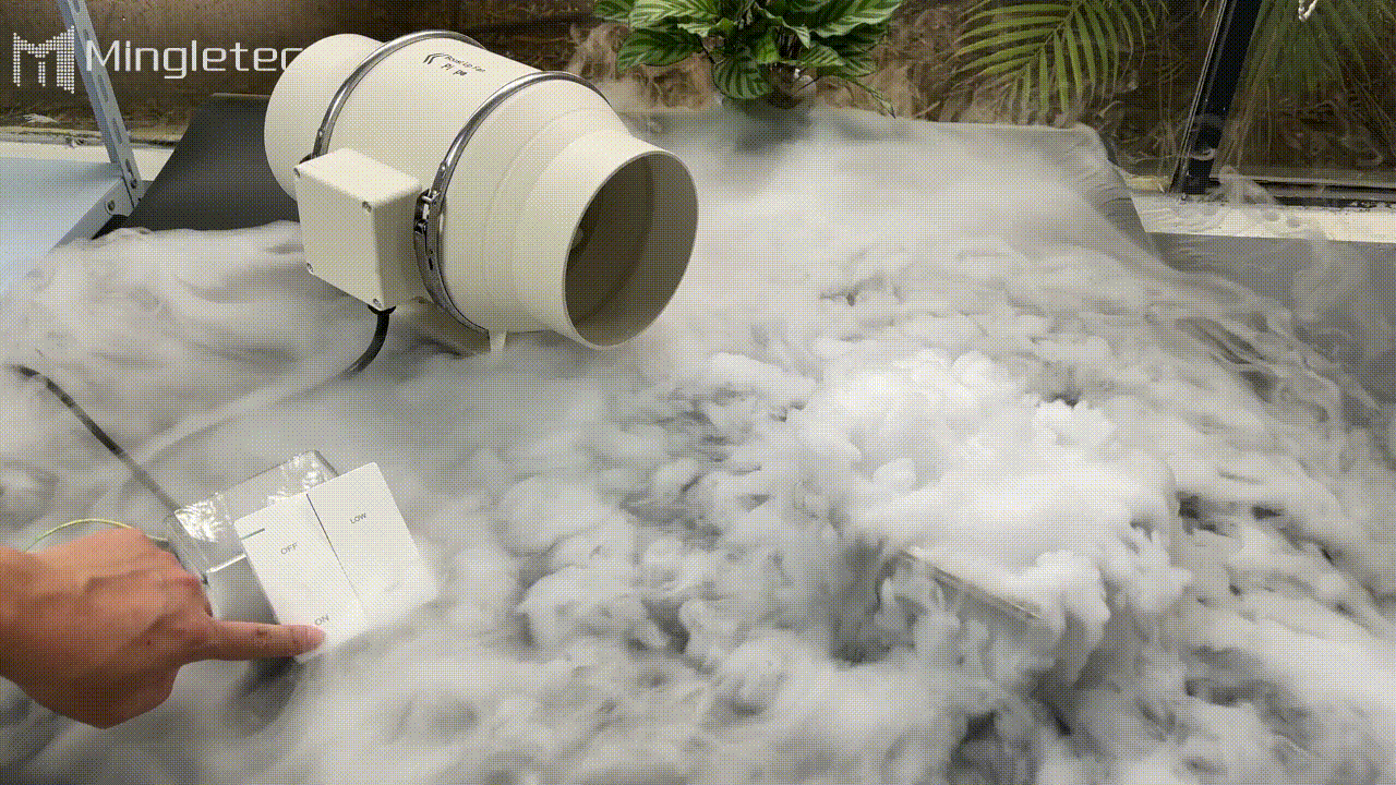 Ventilador de conducto en l&iacute;nea de dos velocidades, ventilador de conducto en l&iacute;nea silencioso, agotador de humo , 