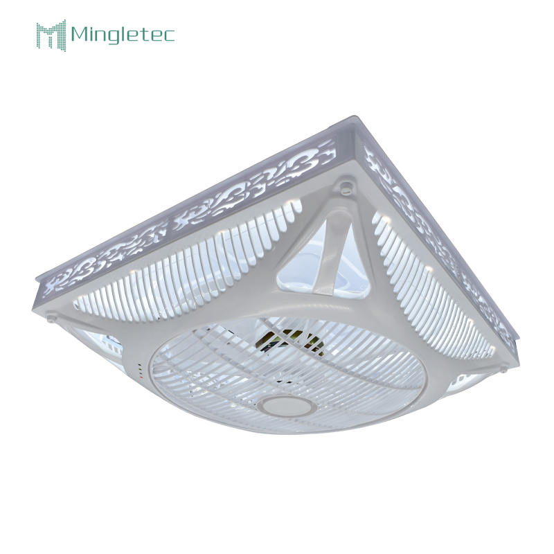 Ventilador de techo falso cuadrado de 14 pulgadas con luz LED para uso en dormitorios