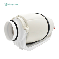 4 6 8 pulgadas de alto volumen de plástico silencioso ventilador de escape en línea para cocina