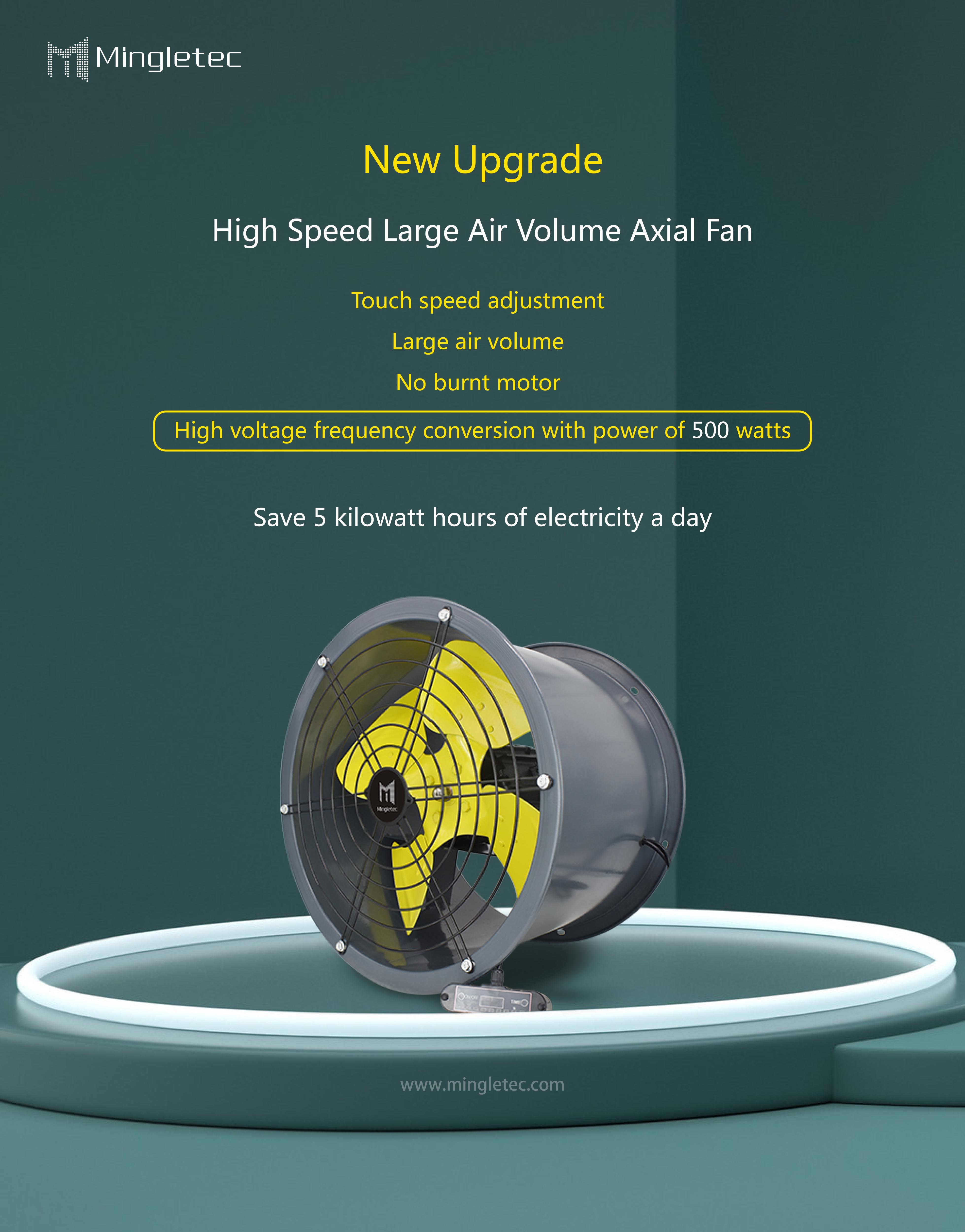 Ventilador de ventilación axial BLDC de 16 pulgadas