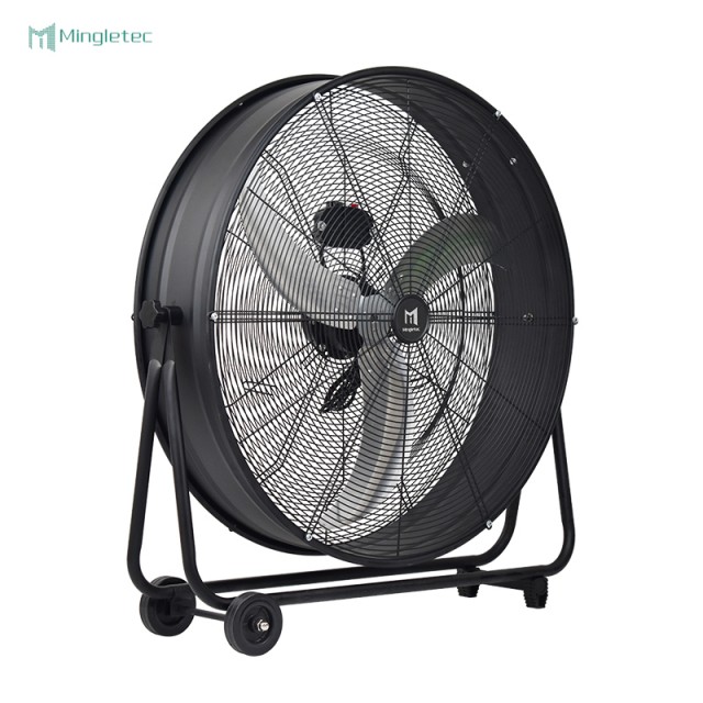 Ventilador de tambor negro resistente de alta velocidad 24 y 30 pulgadas