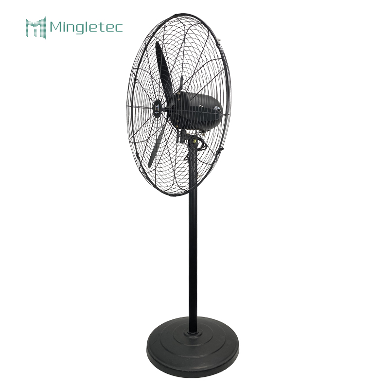 Ventilador de pie industrial BLDC oscilante para almacén