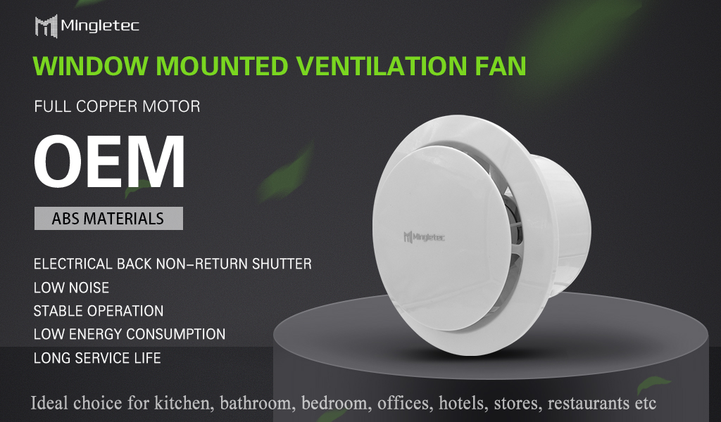 Ventilador montado en ventana