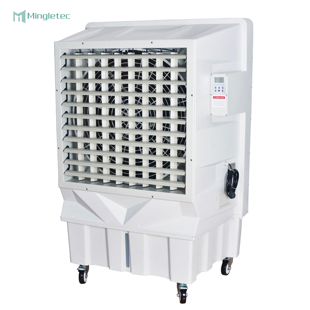 Enfriador de aire evaporativo industrial portátil para uso en exteriores con tanque de agua