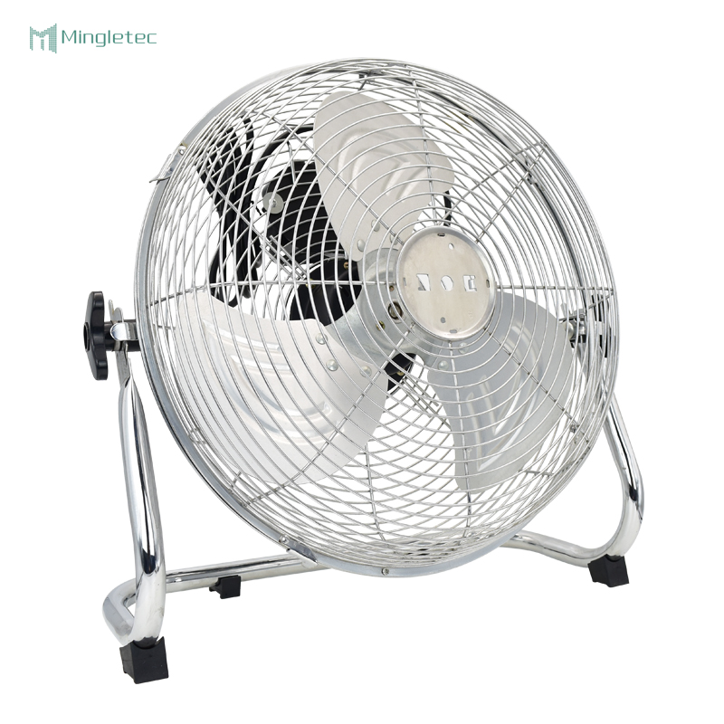 Ventilador de piso comercial eléctrico de alta velocidad de 20 pulgadas con 3 aspas de aluminio