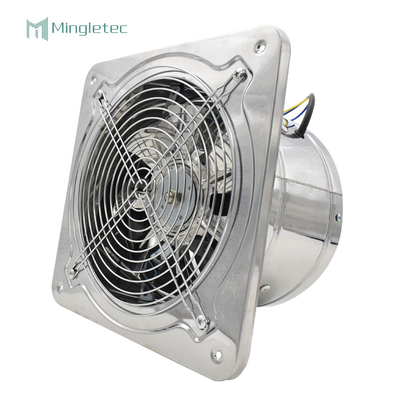 Extractor montado en la pared de cuchillas de acero inoxidable de alta velocidad de 16 pulgadas