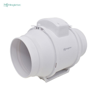 Ventilador de conducto en línea de ventilación de plástico Bldc de 4 6 8 pulgadas