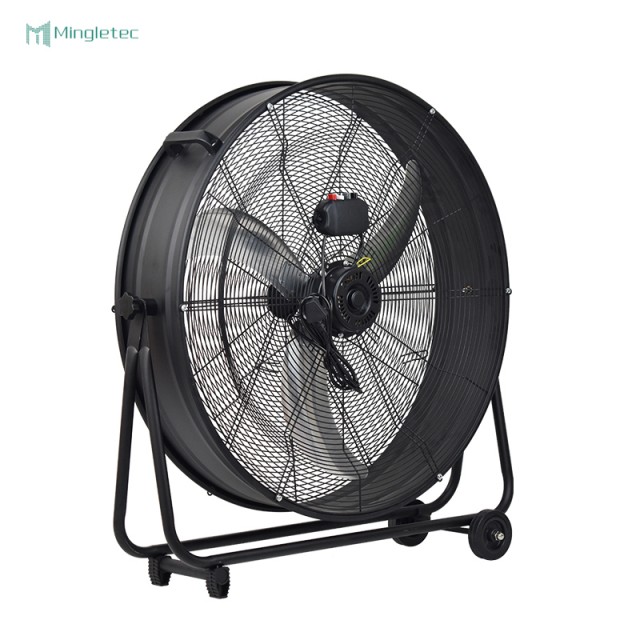 Ventilador de tambor negro resistente de alta velocidad 24 y 30 pulgadas