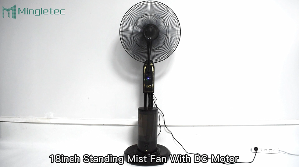 Ventilador de enfriamiento de niebla BLDC de 18 pulgadas con control remoto