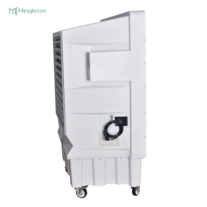 Enfriador de aire evaporativo industrial portátil para uso en exteriores con tanque de agua