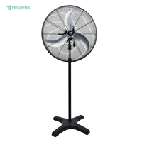 Ventilador de metal industrial de gran tamaño con motor de aire negro y plateado al mejor precio
