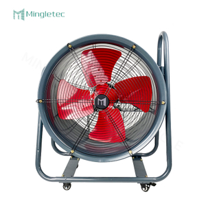 Ventilador axial industrial de succión de aire portátil con motor CC de 20 pulgadas
