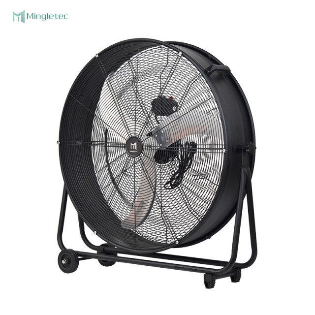 Ventilador de tambor negro resistente de alta velocidad 24 y 30 pulgadas