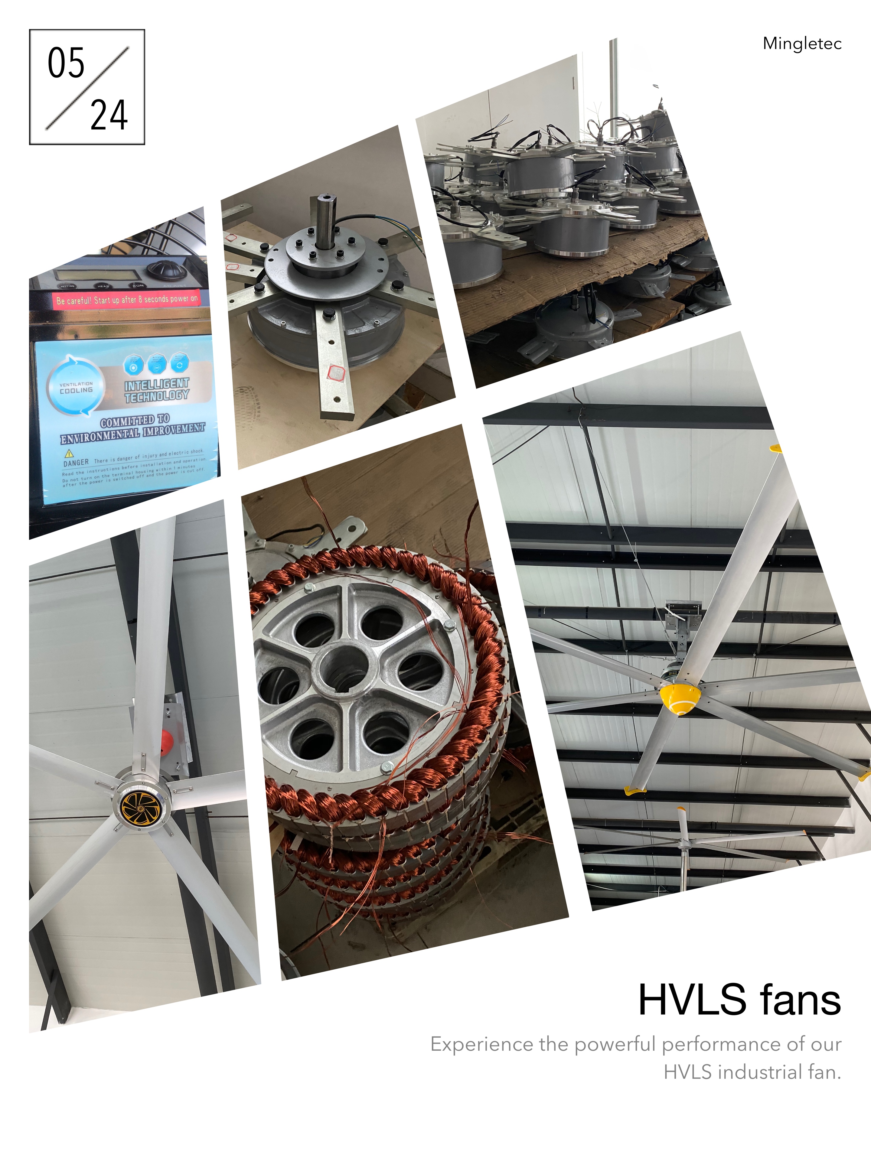 partes del ventilador HVLS