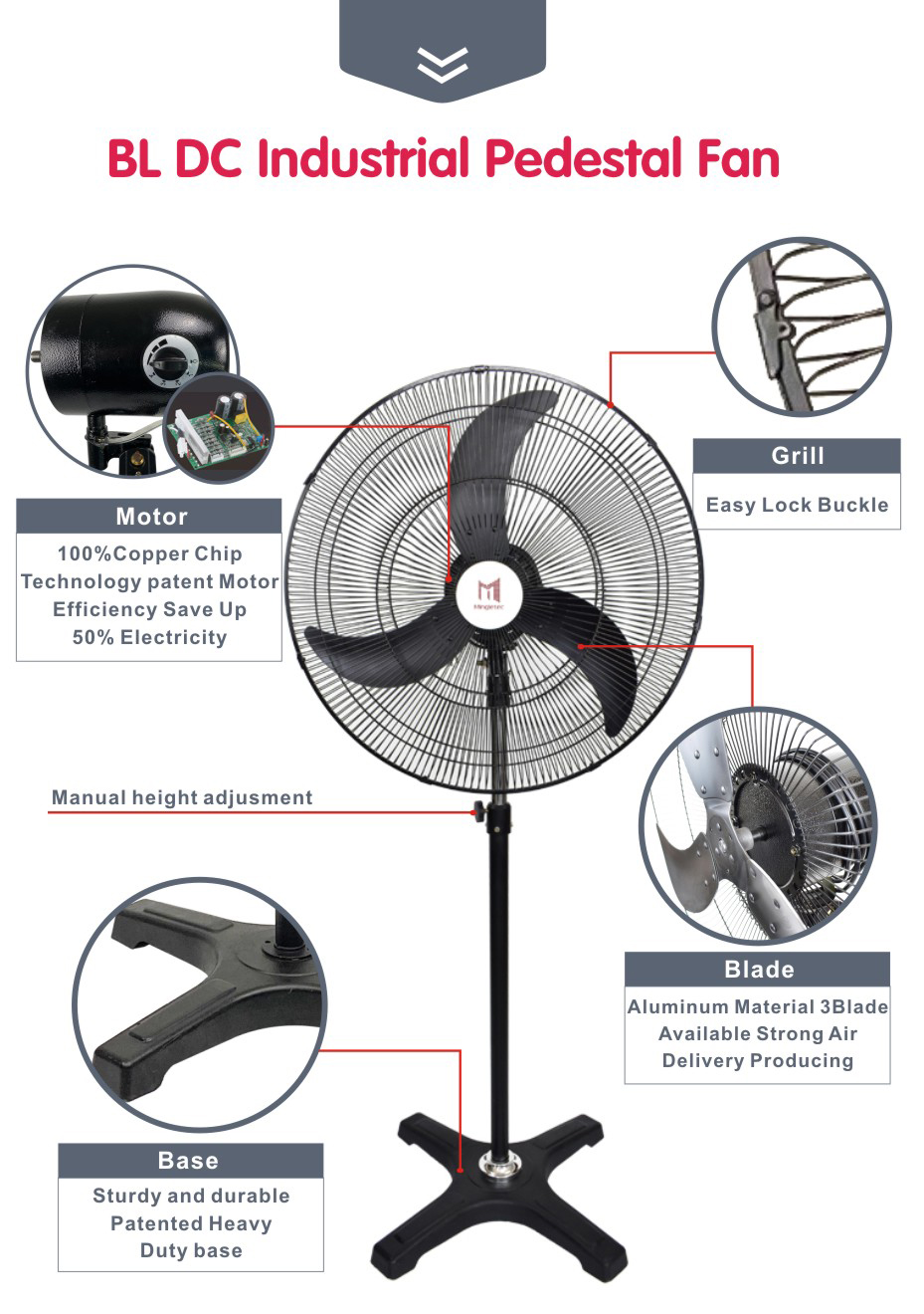 变频墙壁工业扇强力款-68