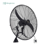 Ventilador de montaje en pared negro resistente y de bajo consumo para exteriores