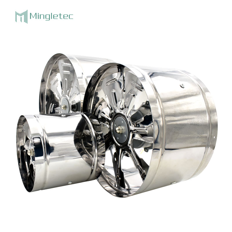 Ventilador de flujo axial extractor silencioso de acero inoxidable de 220 V para cocinas