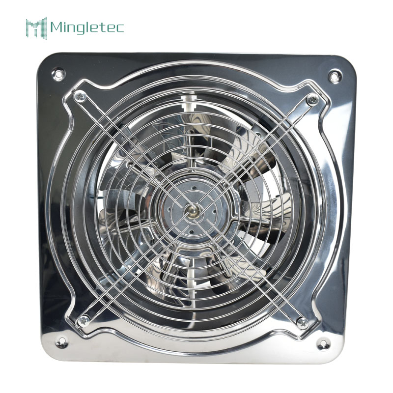 Extractor montado en la pared de cuchillas de acero inoxidable de alta velocidad de 16 pulgadas