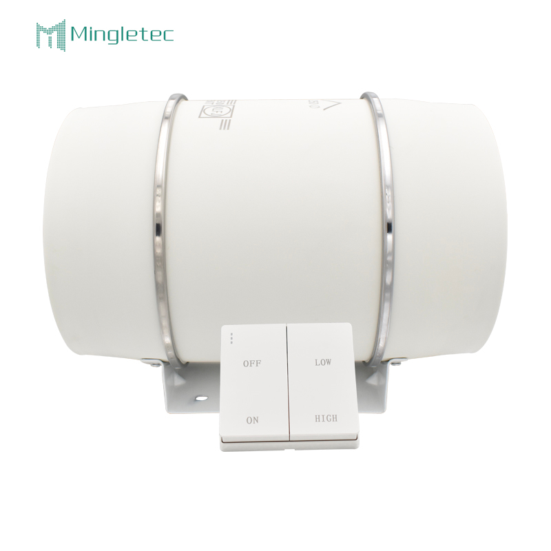 Ventilador de conducto en línea montado en la pared de 6 pulgadas de bajo ruido con controlador de velocidad