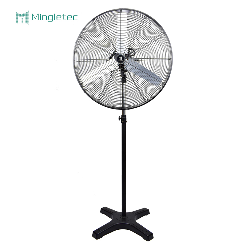 Ventilador de pie industrial oscilante de alta velocidad con 3 aspas de aluminio