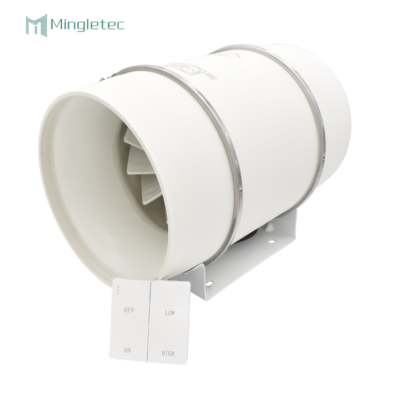 Ventilador de conducto en línea montado en la pared de 6 pulgadas de bajo ruido con controlador de velocidad