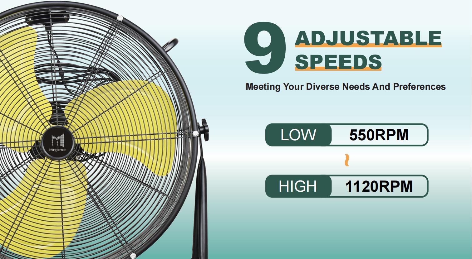 Ajuste de 9 velocidades 