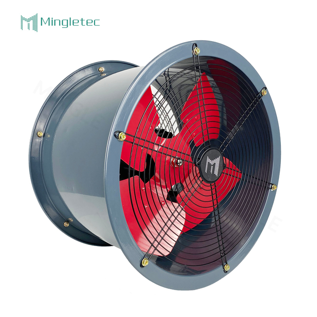 Ventilador industrial con motor CC de uso en fábrica de almacén