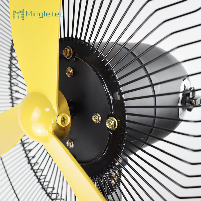 la parte frontal del motor MFJ-C con aspas amarillas 