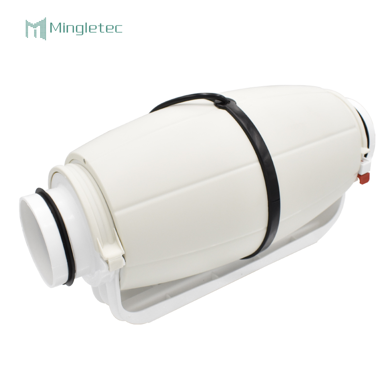 4 6 8 pulgadas de alto volumen de plástico silencioso ventilador de escape en línea para cocina