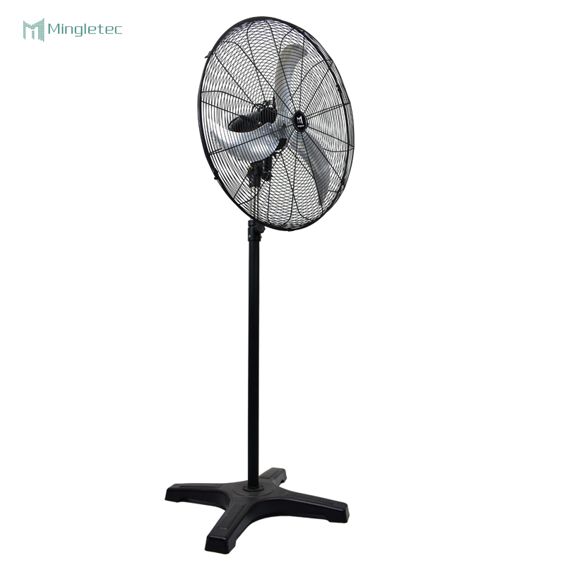 Ventilador de metal industrial de gran tamaño con motor de aire negro y plateado al mejor precio
