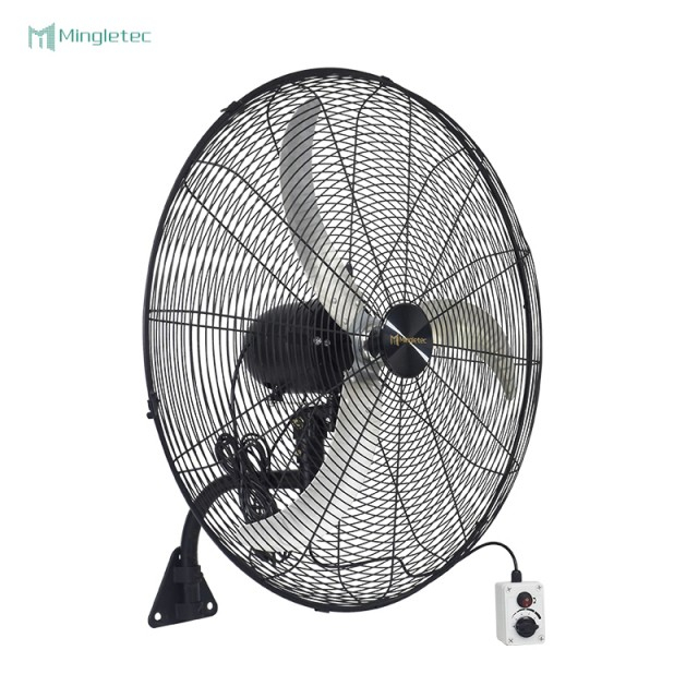 Ventilador de montaje en pared oscilante industrial de uso en fábrica