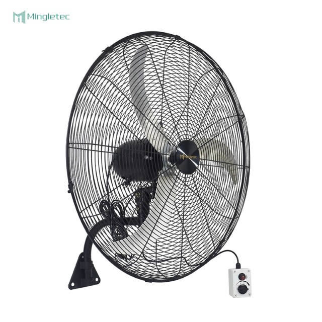 Ventilador de montaje en pared oscilante industrial de uso en fábrica