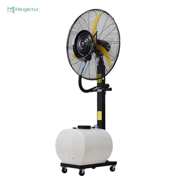 Ventilador de niebla industrial para uso en exteriores con tanque de agua de 60 litros
