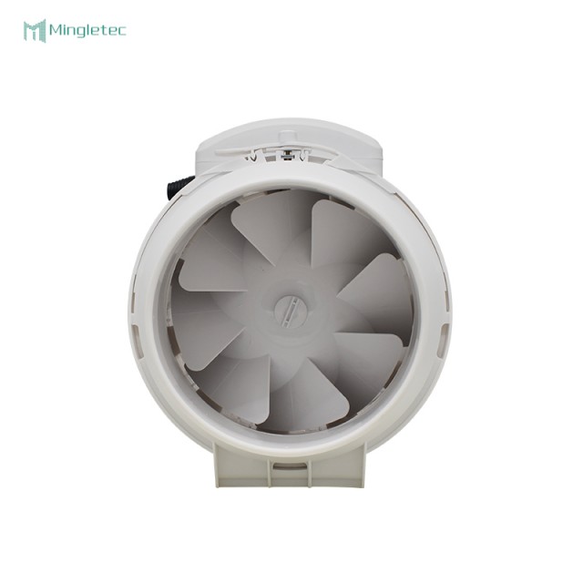 Ventilador de conducto en línea de ventilación de plástico Bldc de 4 6 8 pulgadas