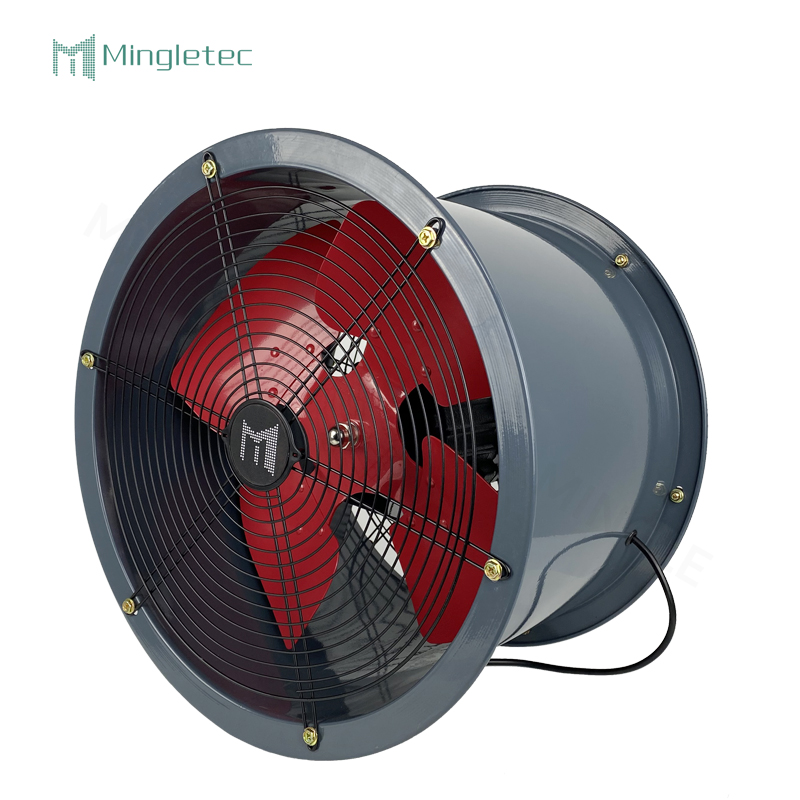Ventilador axial industrial de succión de aire portátil con motor CC de 20 pulgadas