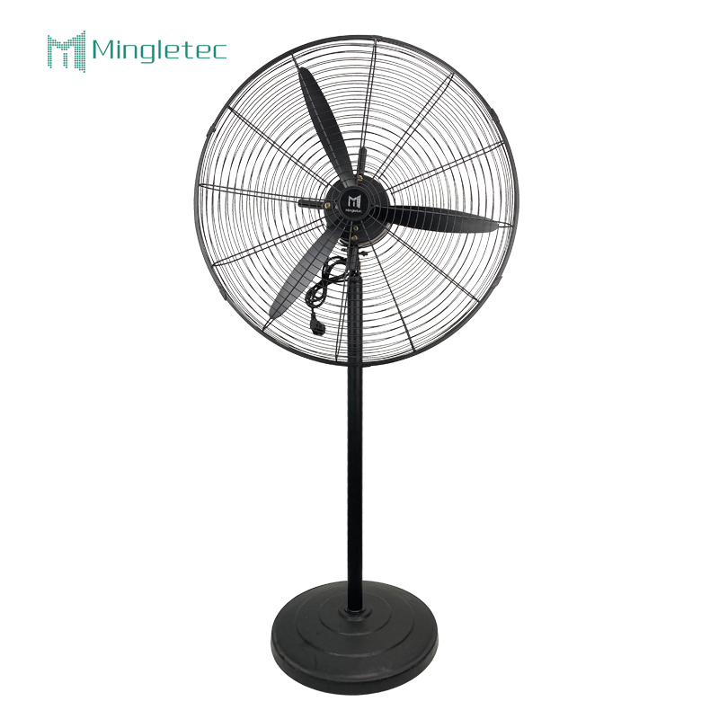 Ventilador de pie industrial BLDC oscilante para almacén