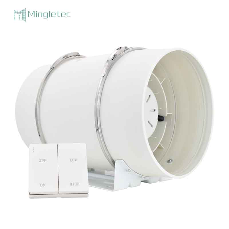Ventilador de conducto en línea montado en la pared de 6 pulgadas de bajo ruido con controlador de velocidad