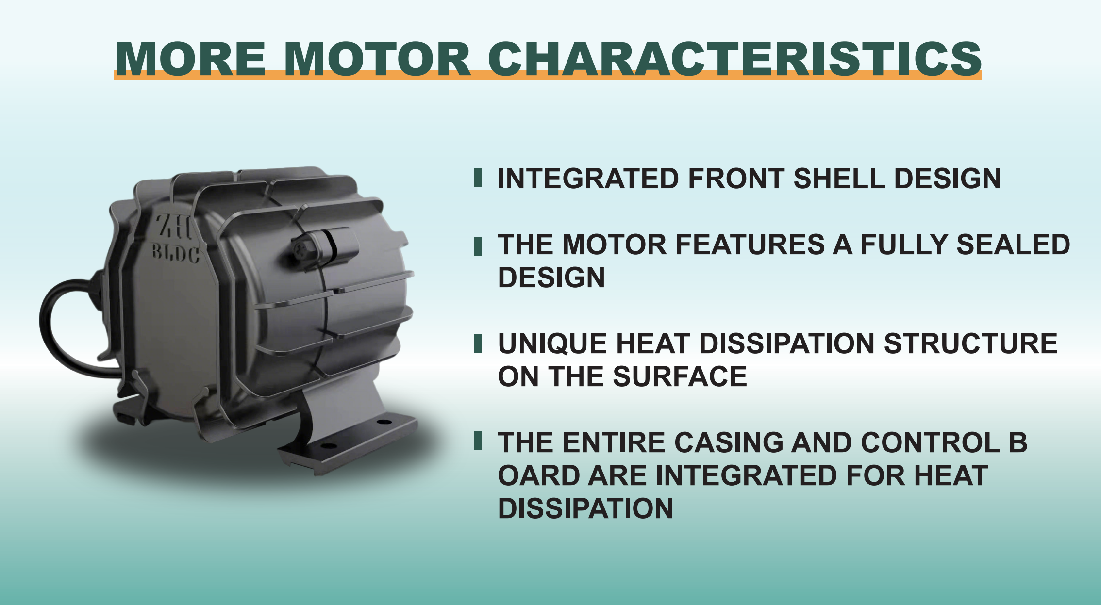 Caracter&iacute;sticas del motor BLDC MFJ-D40F