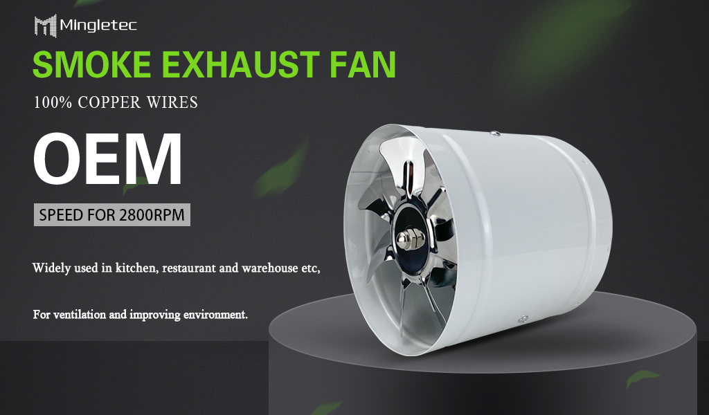 ventilador de conducto en l&iacute;nea con doble rodamiento de bolas