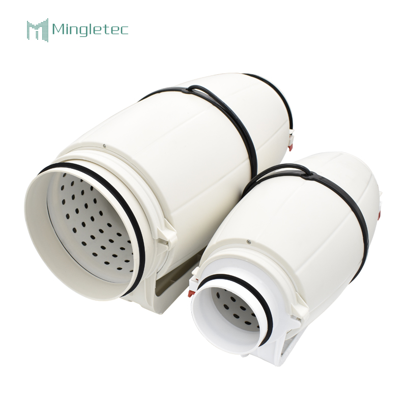 4 6 8 pulgadas de alto volumen de plástico silencioso ventilador de escape en línea para cocina