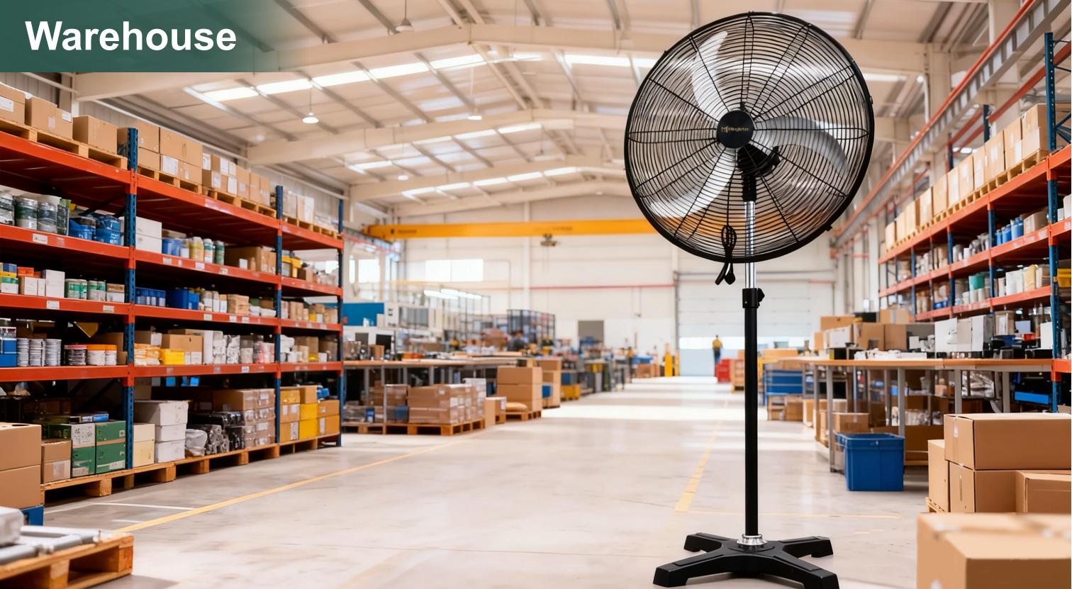 ventilador industrial para uso en almac&eacute;n