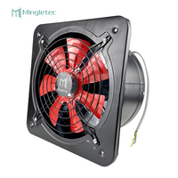 Ventilador de ventilación de escape negro con rodamiento de bolas doble para uso doméstico de 110V 220V