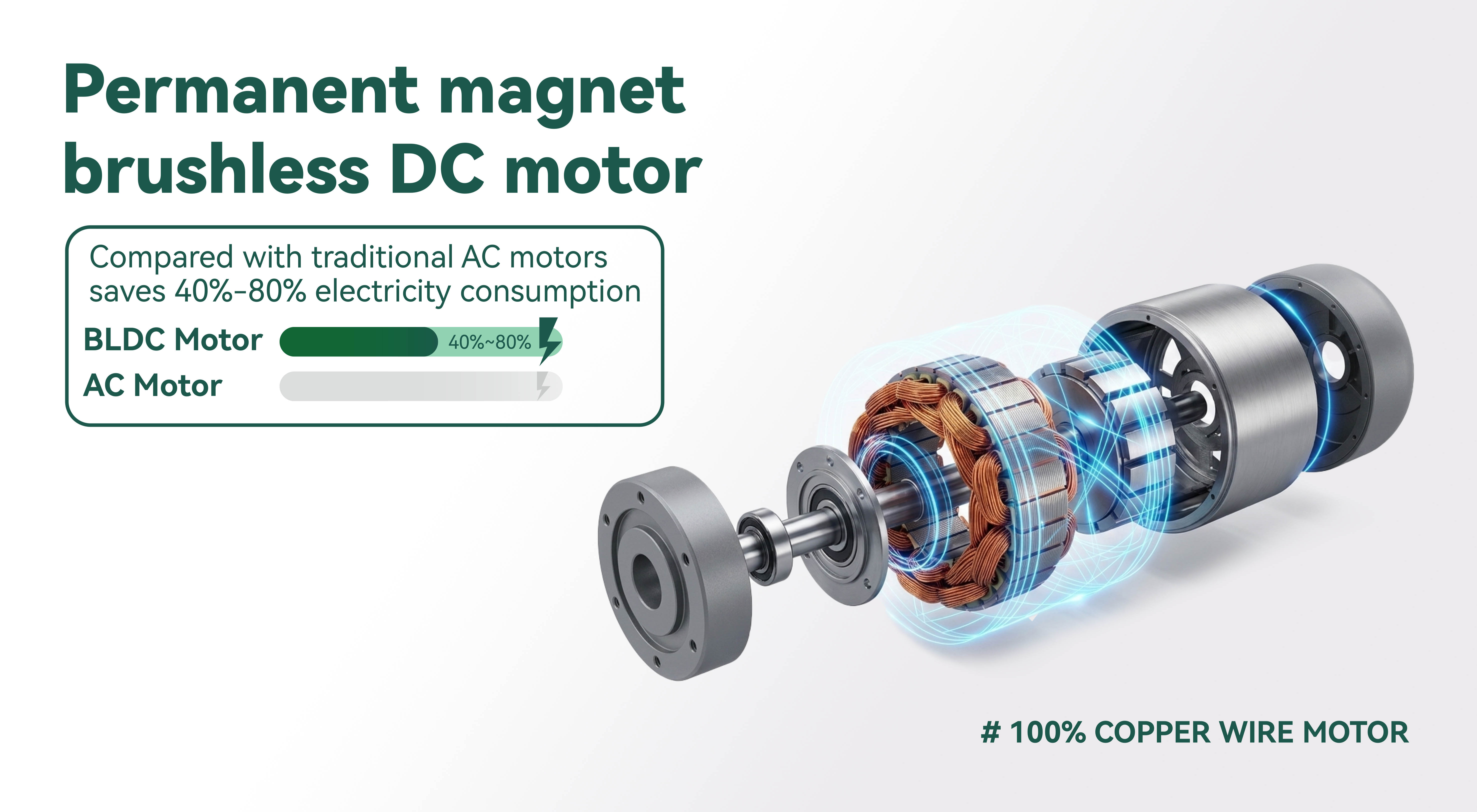 Motor DC sin escobillas magent permanente
